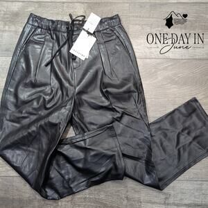 Industry Faux Leather Drawstring Pants Size XS